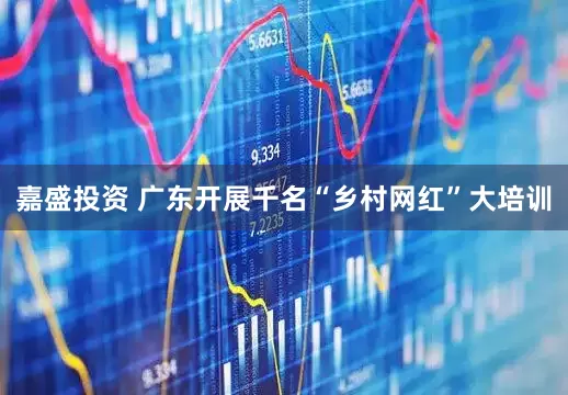 嘉盛投资 广东开展千名“乡村网红”大培训