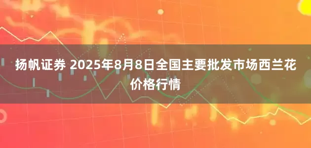 扬帆证券 2025年8月8日全国主要批发市场西兰花价格行情